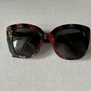 GUCCI sparkle rainbow acetate sunglasses